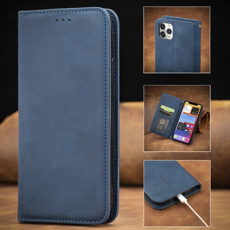 IssAcc leather case book for Apple iPhone X dark blue, PN: 887845181