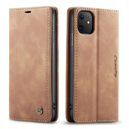 IssAcc leather Case book for Apple iPhone XR light brown, PN: 8878452112812
