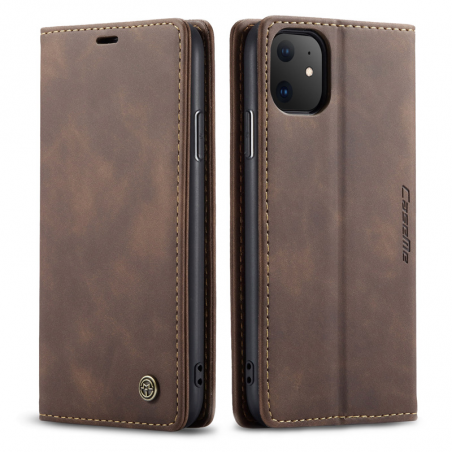 IssAcc leather case book for Apple iPhone XR dark brown, PN: 8878452823