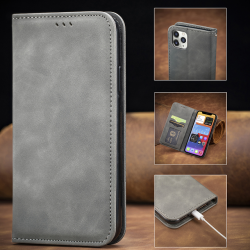 IssAcc leather case book for iPhone 7, 8, SE 2020, SE 2022 gray, PN: 887845065