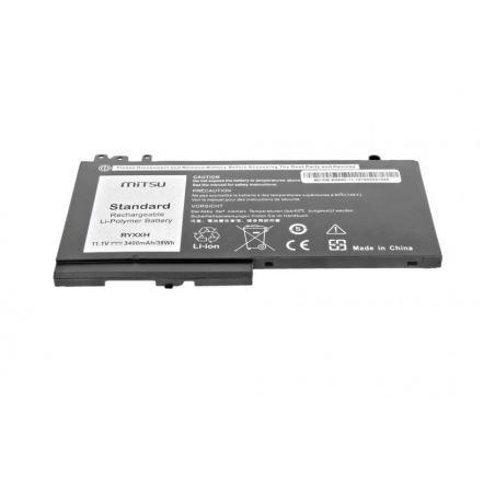 Dell Latitude E5550, Mitsu E5450 battery 3400mAh 38 Wh, 3 cells Li-polymer 11.1V (10.8V)