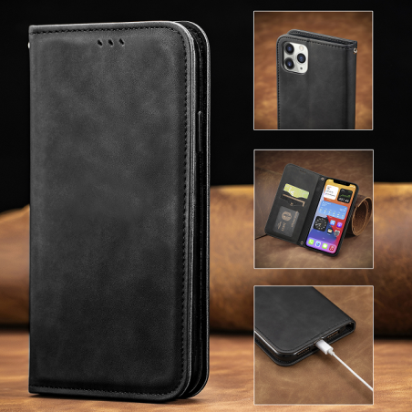 IssAcc leather case book for Apple iPhone X black, PN: 8878453812