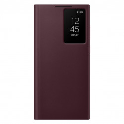 Samsung Flipové pouzdro Clear View pro Samsung Galaxy S22 Ultra Burgundy 