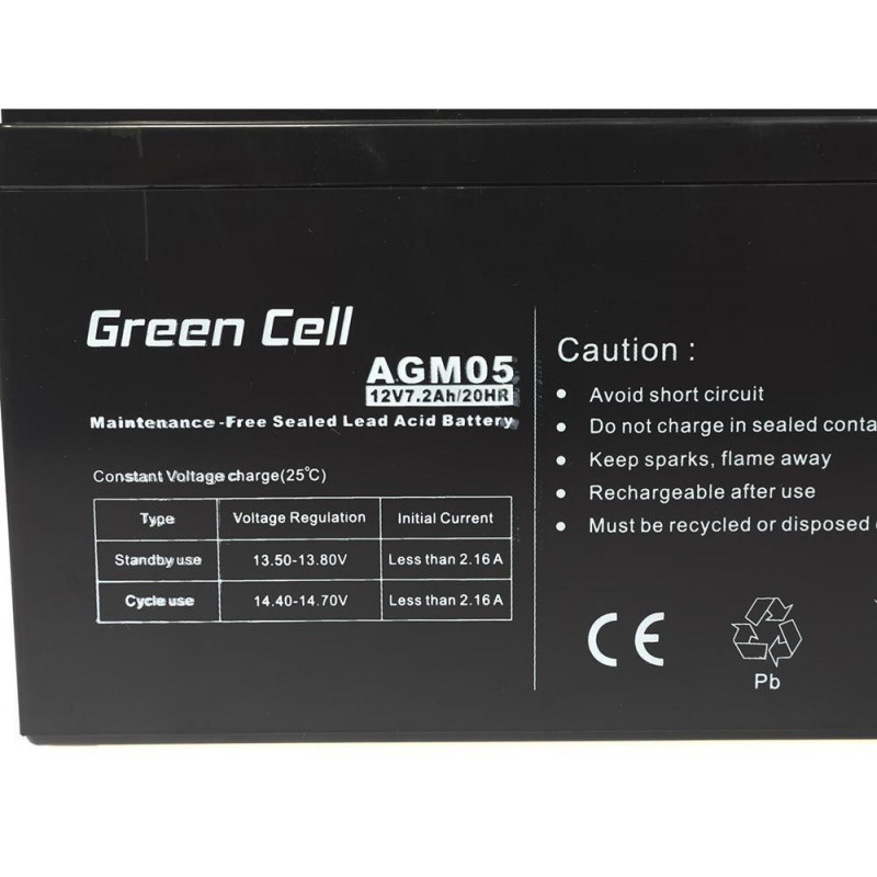 Battery AGM Green Cell 12V 7.2Ah