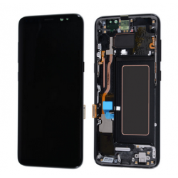 Samsung S8+ orig. OLED LCD +  sklo černý s předním rámečkem, plus
