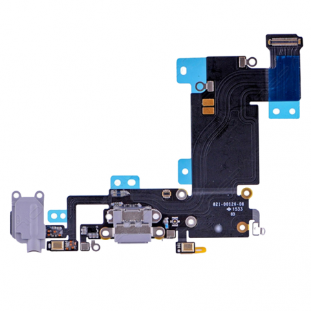 iPhone 6s Plus - charge dock flex - nabíjecí konektor, mikrofon, audio jack šedý