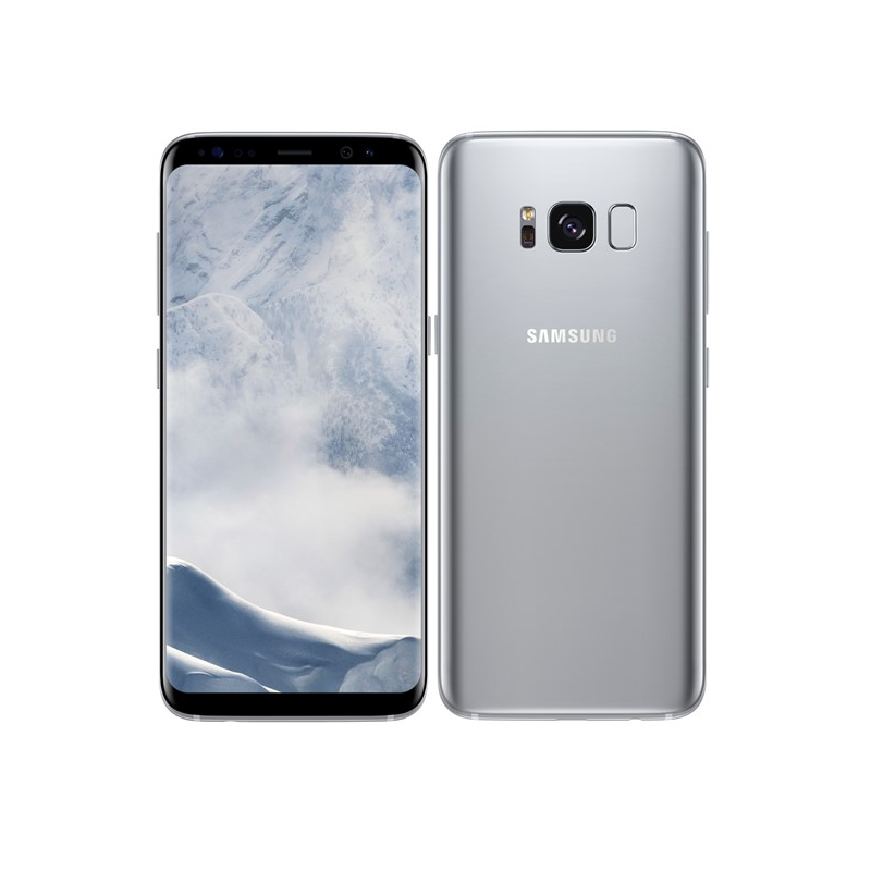 Samsung Galaxy S8 64GB, silver, class A- used, VAT cannot be deducted