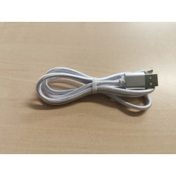 MicroUSB cable 1m braided white