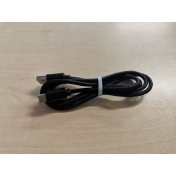 Kabel USB-C 1m  opletený černý