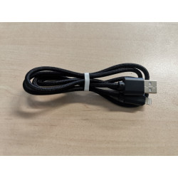 Lightning cable 1m braided black