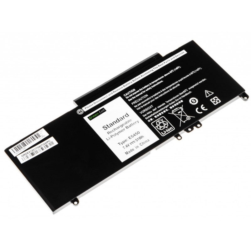 Baterie Green Cell G5M10 do Dell Latitude E5450 E5550 /  5800mAh 7.4V (7.2V)