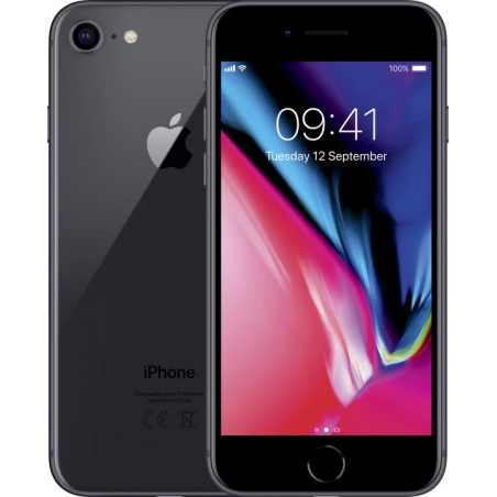 Apple iPhone 8 64GB Black, class A-, used, warranty 12 months, VAT cannot be deducted