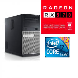 DELL 7010 i7-3770, 8 GB, 256GB SSD + 500GB HDD, ATI RX 570 4GB, Win 10, repas. warranty 12 months