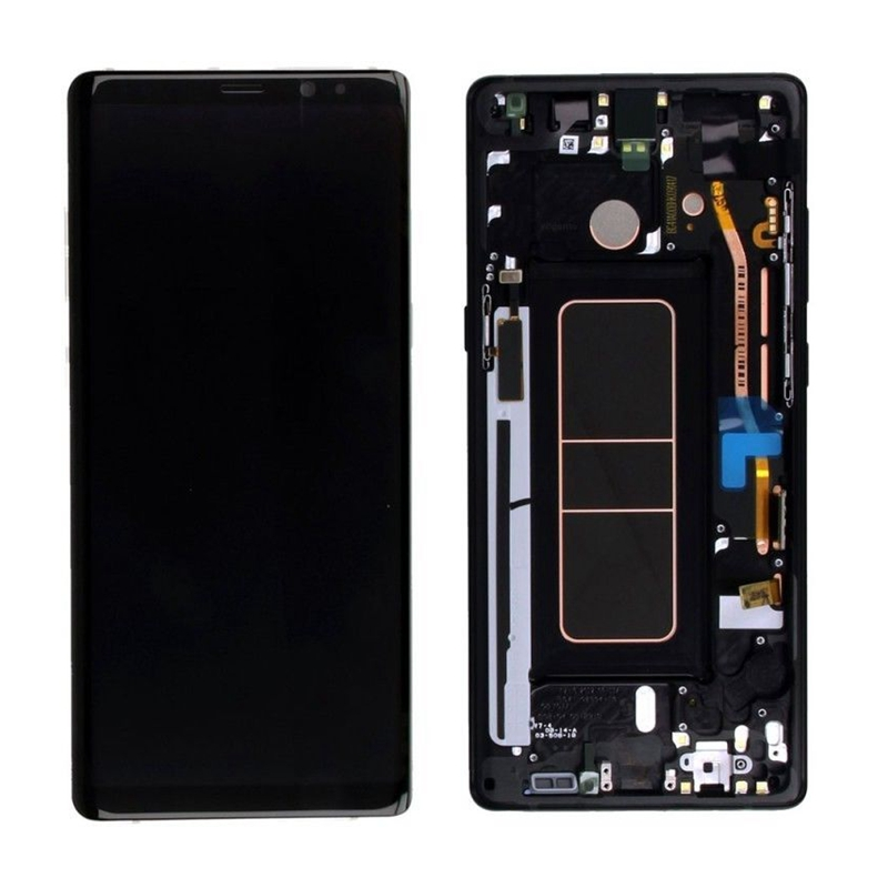 Samsung Note 8 original OLED LCD + glass black with front frame