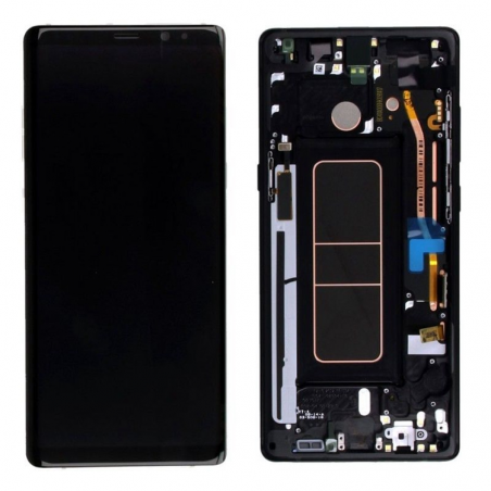 Samsung Note 8 original OLED LCD + glass black with front frame