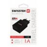 Swissten dobíjecí adaptér SMART IC 1x USB 1A POWER černý